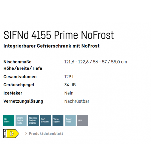 利勃海尔SIFNd 4155 Prime嵌入式冰箱无霜